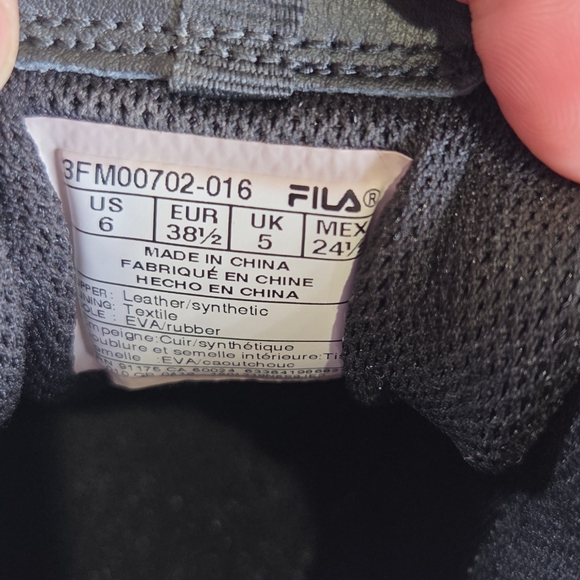 Fila Kids Black and Yellow Athletic Sneakers - Picture 6 of 8